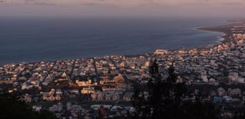 Vue aérienne de la ville de Saint-Denis de la Réunion 