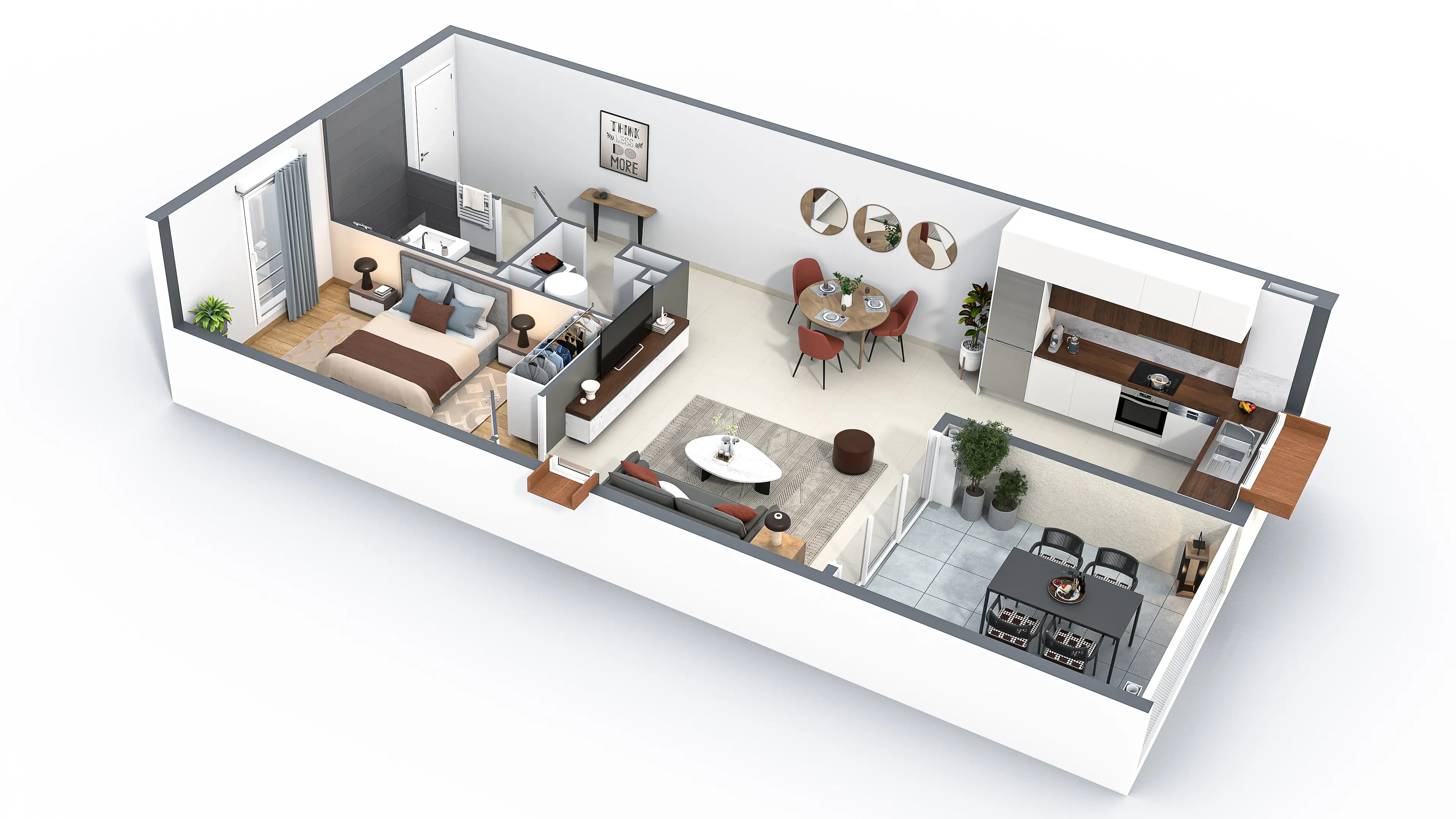 Maquette 3D Eugenia Appartement T2