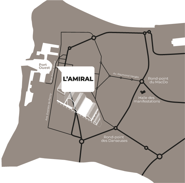 emplacement l'Amiral sur une carte